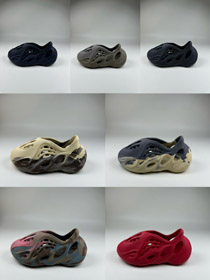 Adidas originais Yeezy espuma corredor óleo pintura MX creme argila crianças buraco sandálias-4187  