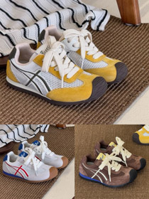 Asics junta única rede mesmo adesivo lateral sapatos de crianças-4216  