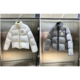 MONCLER GENIUS x Palm Angels modelo conjunto maya série cor sólida manga longa sem capuz colar de suporte curto para baixo jaqueta-4275  