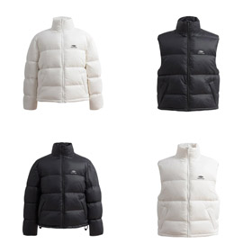 Balenciaga cor sólida Logo letra impressão zíper suporte colar jaqueta de esqui solto versão-4279  