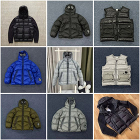 C.P.Company V-pescoço zíper cor sólida para baixo colete-4283  