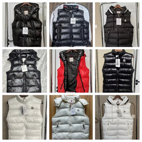 Moncler espessado algodão Zipper casal quente colete sem mangas-4301  