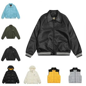 Corteiz Pebble Finish acolchoado cetim forrado manga longa isolado para baixo jaqueta-4328  