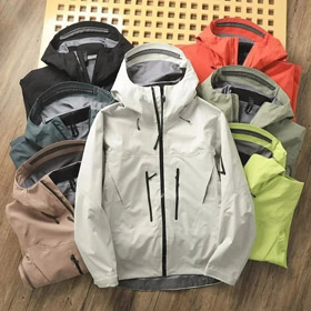 Arc'teryx leve com capucho impermeável, à prova de vento e respirável jaqueta-4381  