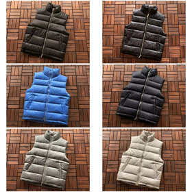 Dior zipper stand colarinho acolchotado design para baixo colete-4391  