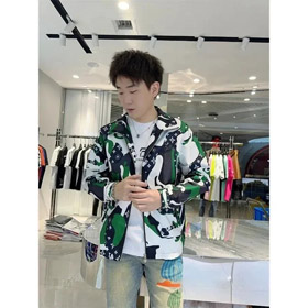 LOUIS VUITTON LV cor correspondente padrão personagem com capuz zipper suéter -4399  