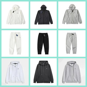 Polo Ralph Lauren zipper casaco com capuz sweatpants-4401  