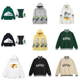 RHUDE novo amor coco árvore praia hoodie popular suéter-4413  