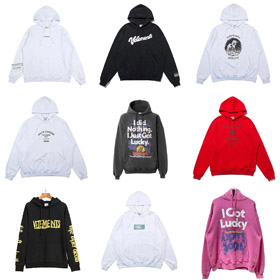 Vetements carta impressão com capuz de manga longa suéter-4440  