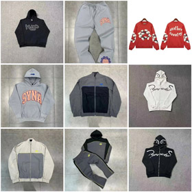 SAINT Mxxxxxx com capuz Pulover casual bolso manga longa suéter-4447  