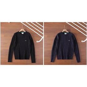 Lacoste moda cabo redondo pescoço suéter cor sólida suéter-4481  