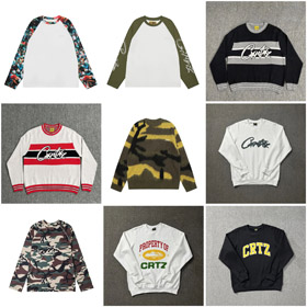 Corteiz carta impressão vários suéter casual-4489  