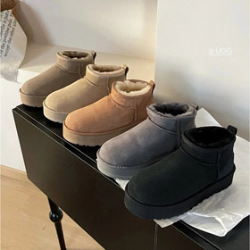 UGG simples leve moda borracha só botas de algodão-4499  