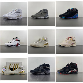 Jordan Air Jordan 8 Retro Aqua OG Sapatos de basquete de alto topo-5101  