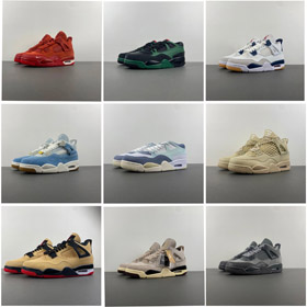 INVENTIDO x Jordan Air Jordan 4 Mid-Top Retro Basquetebol Sapatos-5103  