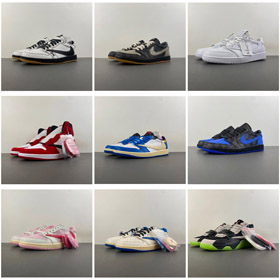 Nike Travis Scott x Jordan Air Jordan 1 baixa OG Retro Skate Sapatos-5106  