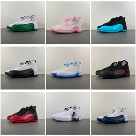 Jordan Air Jordan 12 Retro High-Top Vintage Basquetebol Sapatos-5109  