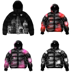 Jogos impresso quente com capuz Puffer Jacket-5127  