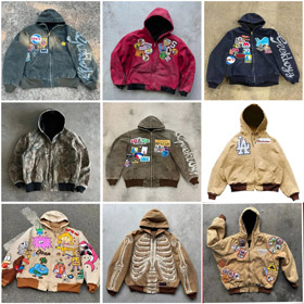 Carhartt nova impressão digital com capuz zip-up sweater-5140  