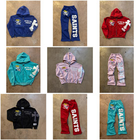 Cromo Corações Temu Hooded Sweatshirt com Carta Impressão-5141  