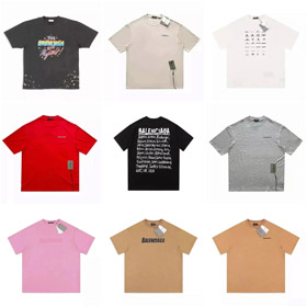 Balenciaga nova coleção impressa loose-fit camiseta de manga curta-5166  