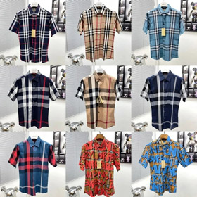 Burberry nova camisa de manga curta de ajuste solto-5169  