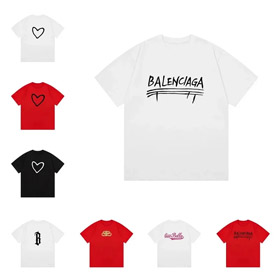 Balenciaga nova camiseta de manga curta com pescoço redondo-5176  