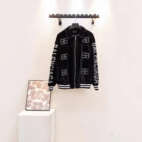 Balenciaga nova lã bordado beisebol jaqueta-5181  
