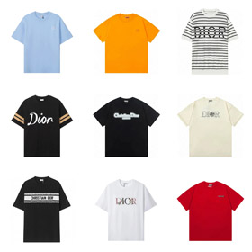 Dior bordado camiseta de manga curta-5194  