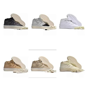 Medo de Deus x adidas Atletismo Série Argila Round-toe Lace-up Mid-top Basquete Sapatos-5216  