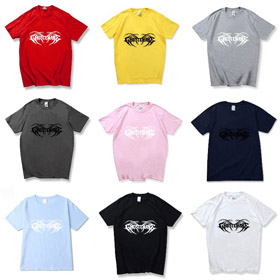 Ghostemane estilo escuro europeu e americano impresso camiseta de manga curta-5225  