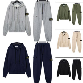 Stone Island zip-up hoodie e calças set-5246  