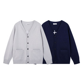 Stone Island V-neck cardigan malha jaqueta-5252  