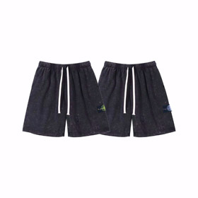 Stone Island casual e elegante lavado e afligido cinco quartos de comprimento shorts-5271  