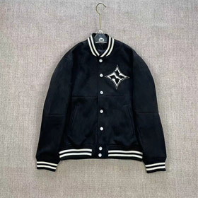 Louis Vuitton LV novo cristal embelezado floral suede botão-up jaqueta-5296  