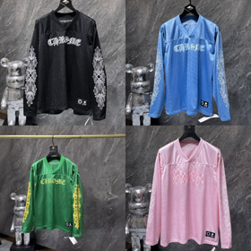 Chrome corações CH nova edição limitada floral manga de hóquei no gelo Jersey solto camiseta-5325  