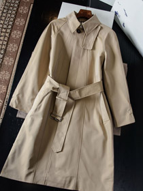 Burberry meia-comprimento solto trench coat-5350  