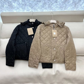 Burberry novo casual acolchoado com capuz plaid aquecer para baixo jaqueta-5356  