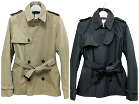 Burberry novo clássico duplo-peito lapela curto trench coat-5357  