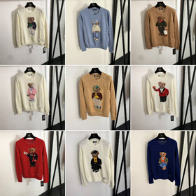 Polo Ralph Lauren nova coleção urso jacquard suéter de malha-5391  