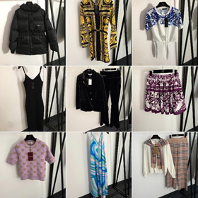 Burberry Loewe Chanel versátil camisas de manga curta e calças coleção-5394  