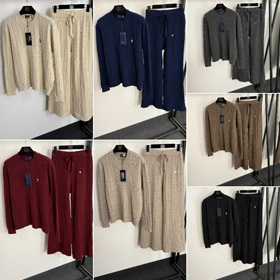 Polo Ralph Lauren bordado cabo de malha suéter listrado set-5398  