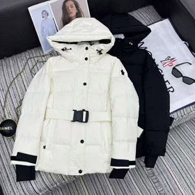 Moncler nova jaqueta com capuz para baixo com algemas velcro e cintura ajustável-5407  