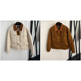 Loro Piana novo colar corduroy manga longa acolchoado algodão jaqueta-5409  