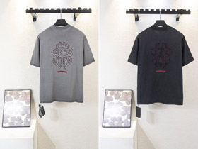 Chrome corações CH novo design grande espada patch bordado manga curta T-shirt-5417  