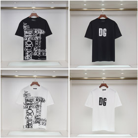 Alexander McQueen carta-impressão pescoço tripulação manga curta casual T-shirt-5435  