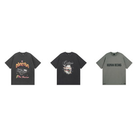 Balenciaga nova camiseta de manga curta de pescoço da tripulação de ajuste solto-5436  