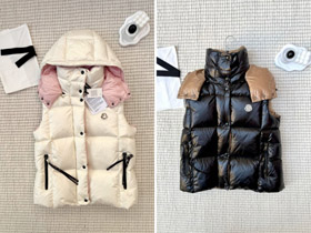 Moncler alta qualidade curto com capuz para baixo colete-5446  