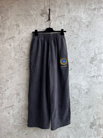 Balenciaga lavado e afligido estilo vintage perna reta sweatpants-5463  