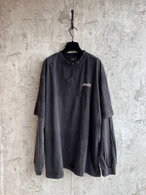 Balenciaga solto-ajuste falso de duas peças de manga longa camiseta-5466  